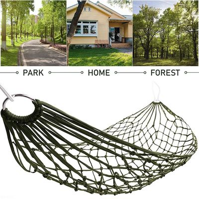 Outdoor Indoor Garten Camping Bauernhaus Stil Portable Klappbare Nylon Seil Net Mesh Einzelne Hängematte Design