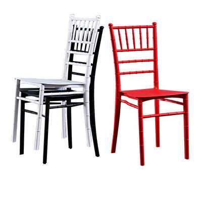 Hotel Outdoor Stapelbare Harz Napoleon Tiffany Chiavari Esszessel mit benutzerdefiniertem Logo