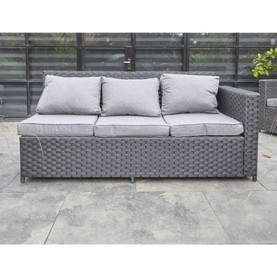 Garten-Set AJUNION 8 Sitzplätze Außenmöbel Rattan Ecke Lounge Sofa Set für den Hinterhof