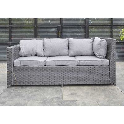 Garten-Set AJUNION 8 Sitzplätze Außenmöbel Rattan Ecke Lounge Sofa Set für den Hinterhof