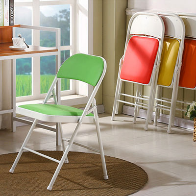 Outdoor Garten Hochzeitsfeier Bankett Veranstaltungen Stapelbare Pu-Leder-Metall-Esstuhl