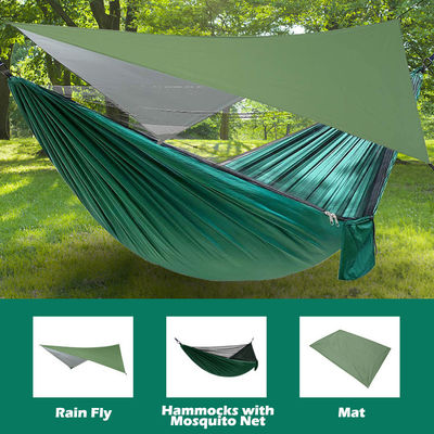 Außengarten Fallschirm tragbare leichte Klappgarten Camping Hängematten mit Moskitonetz