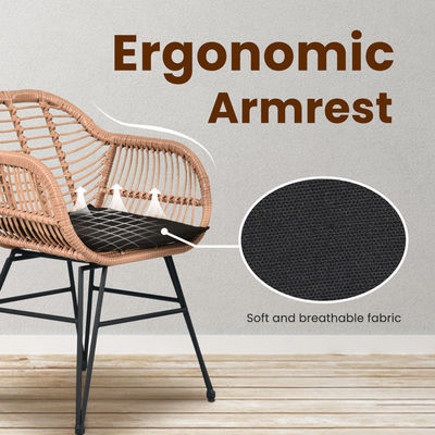 AJUNION 2 Sitzgelegenheiten Außenpatio Möbel Bistro Set D23.62'xW21.26'xH31.5' Stuhl Größe