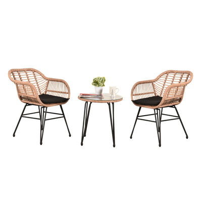 AJUNION 2 Sitzgelegenheiten Außenpatio Möbel Bistro Set D23.62'xW21.26'xH31.5' Stuhl Größe