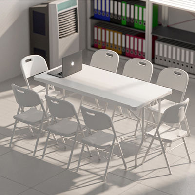 Modernes Design Lagergröße Portable Plastik weiß Klapptisch für ein Picknick
