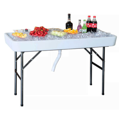 Tragbare Klapptisch für Party Hotel Camping Platz HDPE Kunststoff Metall Kühl-Eis