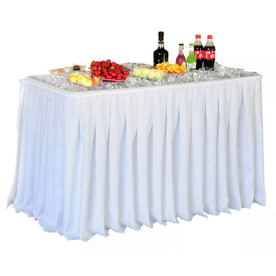 Tragbare Klapptisch für Party Hotel Camping Platz HDPE Kunststoff Metall Kühl-Eis