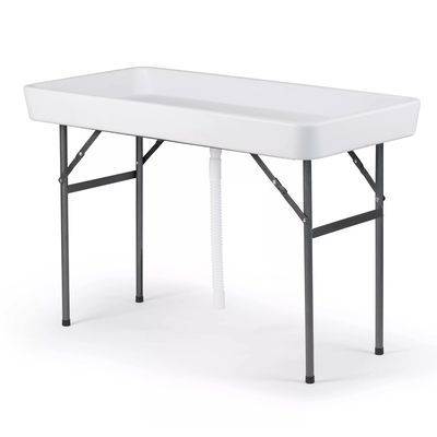 Tragbare Klapptisch für Party Hotel Camping Platz HDPE Kunststoff Metall Kühl-Eis