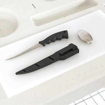 Portable Plastik-Metall Klapptisch für die Reinigung von Fischfilletten