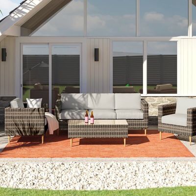 27.5' H x 30' W x 29' D Stuhlgröße Rattan Gartenmöbel für den Außenbereich