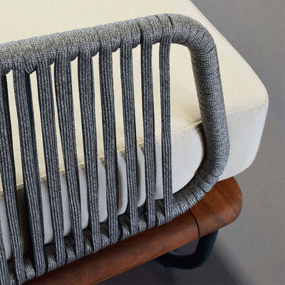 Gewerbliche Außenmöbel Gartensofa mit Massivteakholz und Aluminiumrahmen