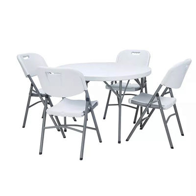 Outdoor Camping Party Veranstaltung Bankett Hochzeit Runde Portable Metall 4 6ft Plastiktisch