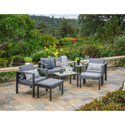 Hof Garten Liebenssitz Sofa Set AJUNION Moderne Aluminium Außenbereich Lounge