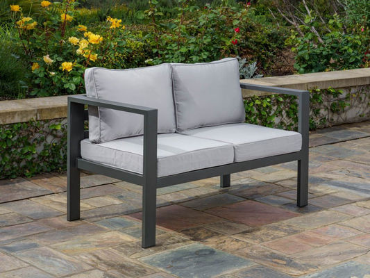 Hof Garten Liebenssitz Sofa Set AJUNION Moderne Aluminium Außenbereich Lounge