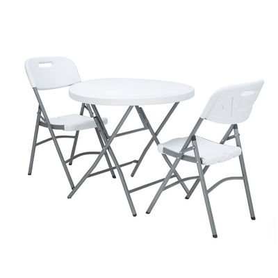 Postverpackung Portable Round Plastik Metall Klapptisch für modernen Design