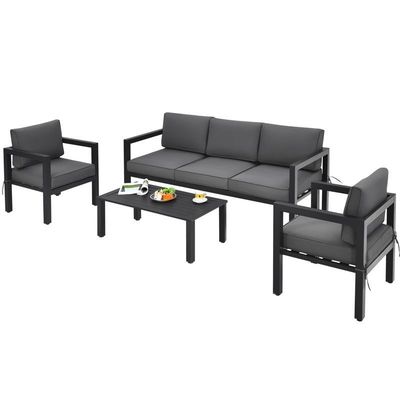 AJUNION 4 Stück Patio Möbel Sitzgestell Aluminium Außen für modernen Design Stil