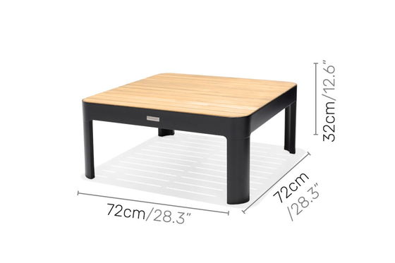 Modulare Gartenmöbel aus Aluminium L172xW72xH43cm AJUNION Außen-Schale Sektionsset