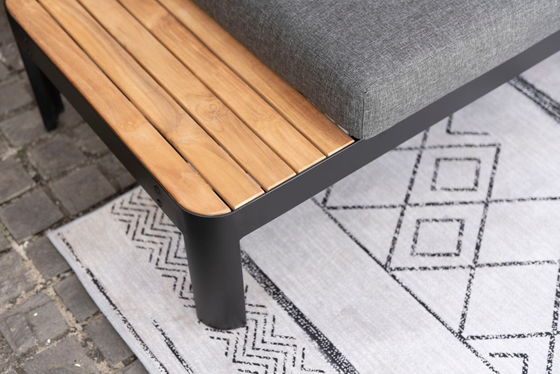 Modulare Gartenmöbel aus Aluminium L172xW72xH43cm AJUNION Außen-Schale Sektionsset