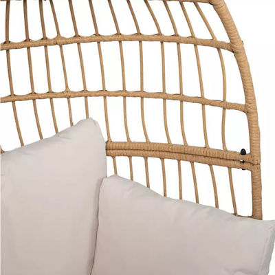 Außenmöbel Nordische Terrasse Ein-Sitz-Wasserdichte Wickereier-Stuhl mit PE-Rattan