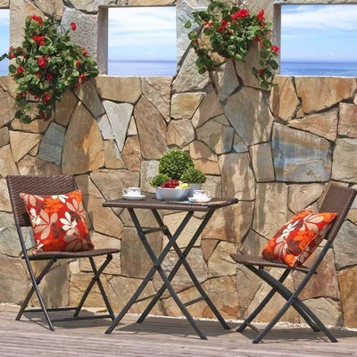 Outdoor Bankett Veranstaltungen Klapp PE Rattan Wicker Esszimmer Kaffeestuhl mit Custom Logo