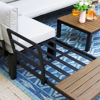 Aluminiummoduläres Terrassen-Set AJUNION U-Form Großflächenmöbel