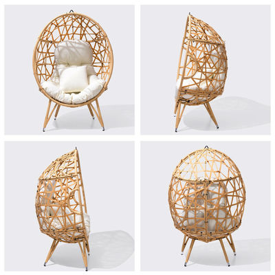 Allgemeine Außenmöbel Klappmöbel Ja Runde Pe Rattan Wicker Eiersofa Stuhl mit Kissen