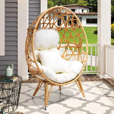 Allgemeine Außenmöbel Klappmöbel Ja Runde Pe Rattan Wicker Eiersofa Stuhl mit Kissen