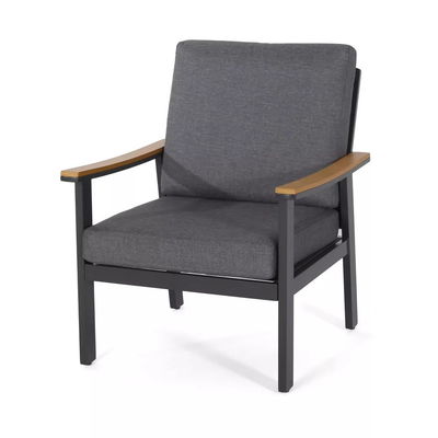 Spezifische Gartensofa AJUNION 4 Stück Aluminium Außenmöbel Set mit Couchtisch