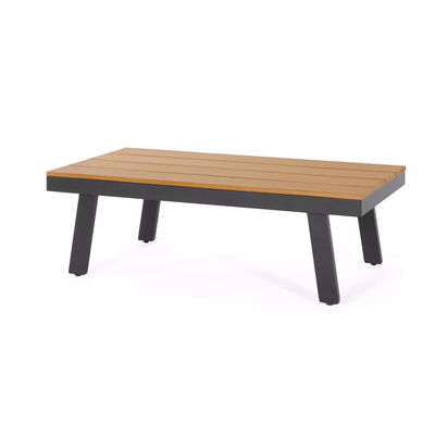 Spezifische Gartensofa AJUNION 4 Stück Aluminium Außenmöbel Set mit Couchtisch