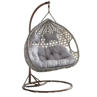Außenbalkon Garten Terrasse Pe Rattan Wicker Ei Schwingersessel mit Stand