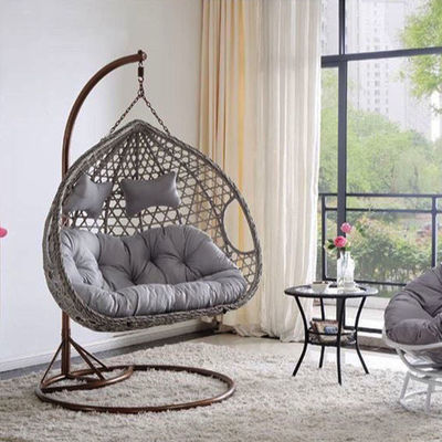 Außenbalkon Garten Terrasse Pe Rattan Wicker Ei Schwingersessel mit Stand