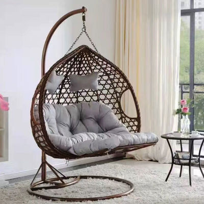 Außenbalkon Garten Terrasse Pe Rattan Wicker Ei Schwingersessel mit Stand