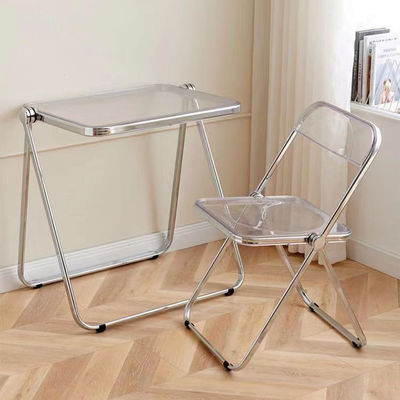 Klappbarer Plastik Acryl Metall Außengarten Wohnzimmer Tisch und Stuhl Set für den Park