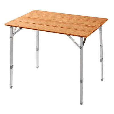 100*65cm Tischplatte Bambus Holz Metall Klapptisch für Picknick