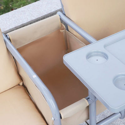 Moderner Schwingestuhl im Freien 67,7"D x 44,1"W x 65"H mit Becherhalter und verstellbarem Schatten