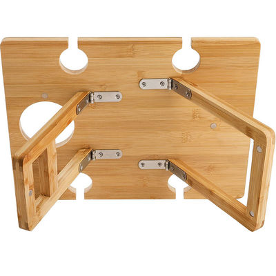 Portable Outdoor Indoor Holz Bambus Klapp Picknickschachtel Tisch für Snacks und Wein