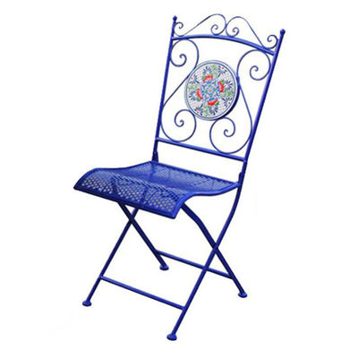 Europäisches Outdoor-Bistro-Set für Balkon Kleines Drei-Stücke-Tisch und Stuhl Garten