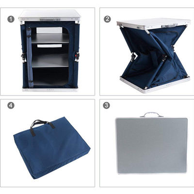 Allgemeine Außenmöbel Camping Klapptisch mit Lagerschrank