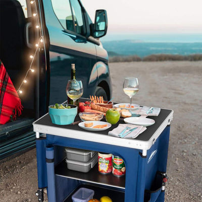 Allgemeine Außenmöbel Camping Klapptisch mit Lagerschrank