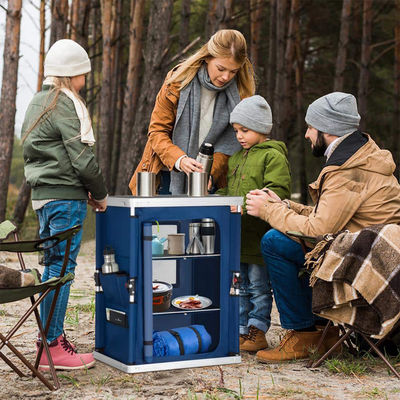 Allgemeine Außenmöbel Camping Klapptisch mit Lagerschrank