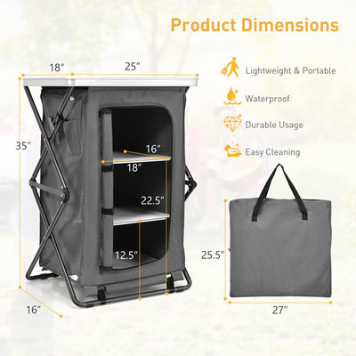 Außenmöbel Klapptable Portable Table für Garten Camping Portable Storage Cabinet