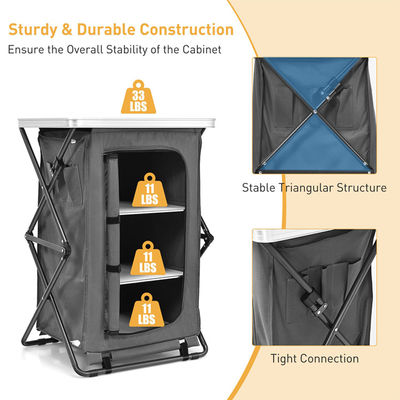 Außenmöbel Klapptable Portable Table für Garten Camping Portable Storage Cabinet