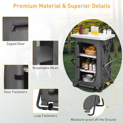 Außenmöbel Klapptable Portable Table für Garten Camping Portable Storage Cabinet