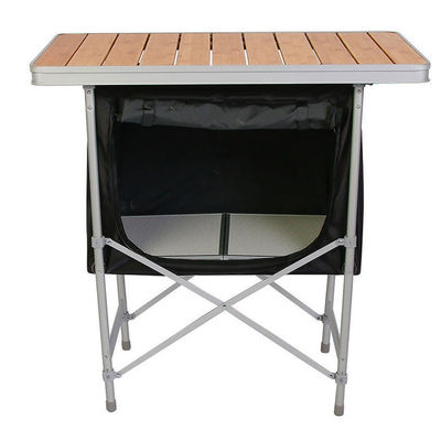 Leichtgewichtiges Bambustisch Picnic-Storage-Schrank für Outdoor Garden Patio Party Event