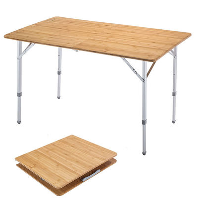 120*70cm Tischplatte Patio Garten Bambus Aluminium Klapptisch für Picknick Camping Essen