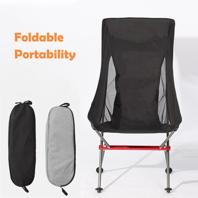 Wandern im Freien Reisen Aluminium Leichtgewicht Rückenmaschen Tragbare Klappstuhl Camping Moon Chair