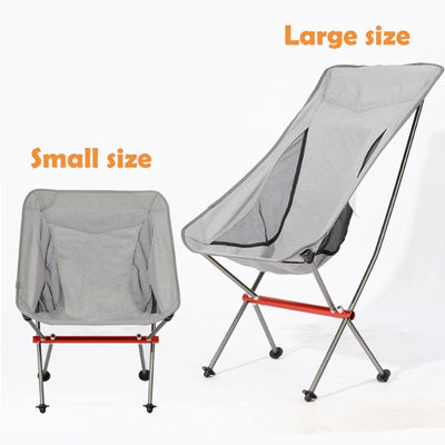 Wandern im Freien Reisen Aluminium Leichtgewicht Rückenmaschen Tragbare Klappstuhl Camping Moon Chair