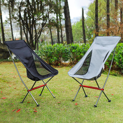 Wandern im Freien Reisen Aluminium Leichtgewicht Rückenmaschen Tragbare Klappstuhl Camping Moon Chair
