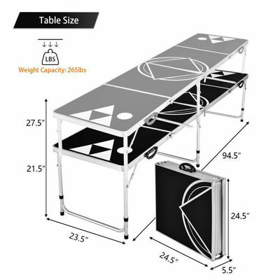 Outdoor Garten Bar Bistro Cafe Patio Party Portable Klappbare Metall Bier Pong Tisch