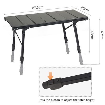 Anpassbarer leichter Campingtisch zum Wandern Garten BBQ Strand Picknick Küche